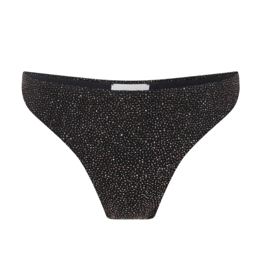 New! Normaillot DRAPÉ BIKINI BOTTOM BLACK 19667